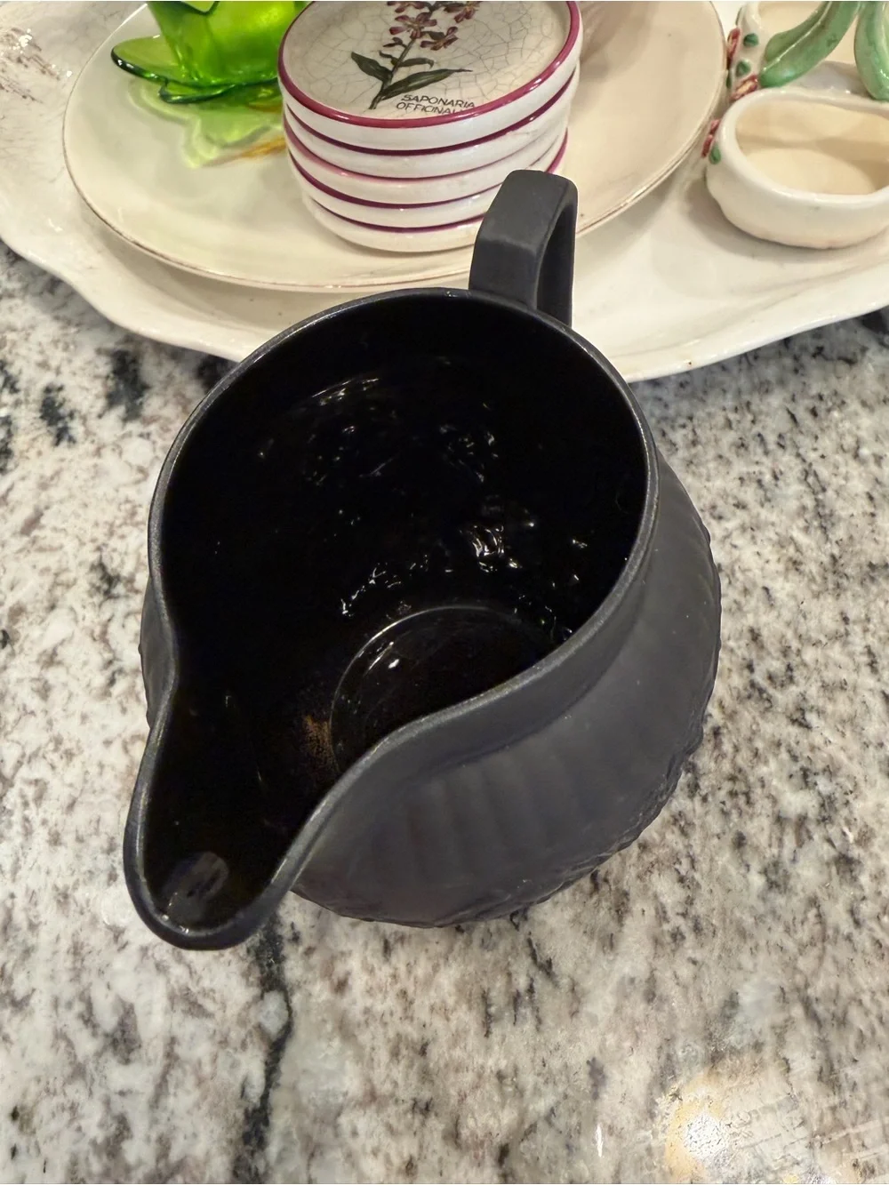 Wedgwood Vintage Black Basalt creamer